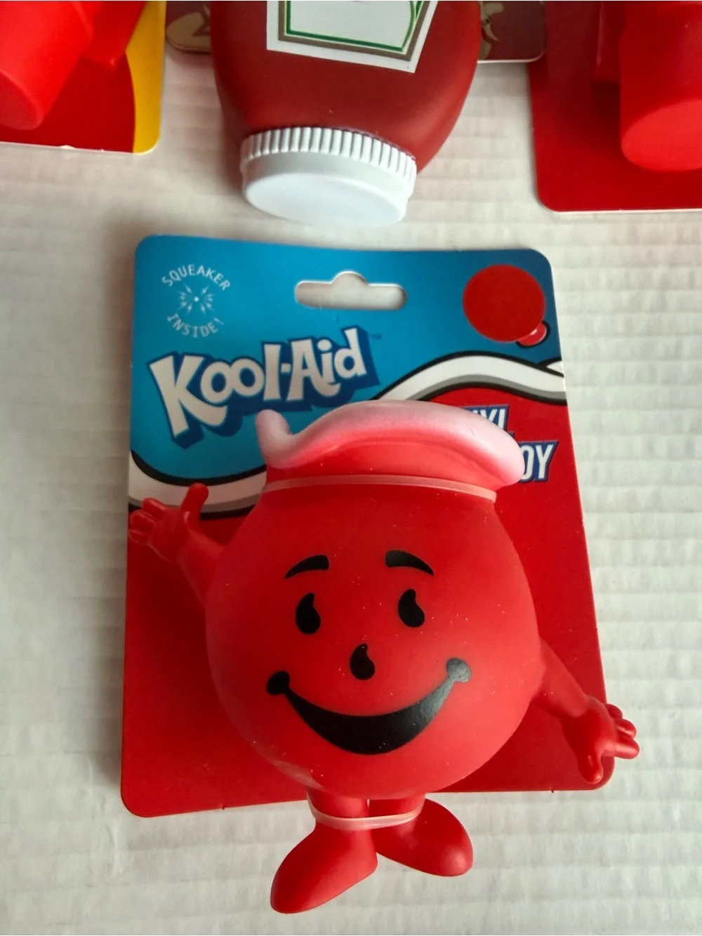 Vinyl Dog Toys , Ketchup, Jell-o, Kool-Aid Dog Toys Lot of 4
